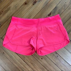 Lululemon Neon Pink 4 Way Speed Short